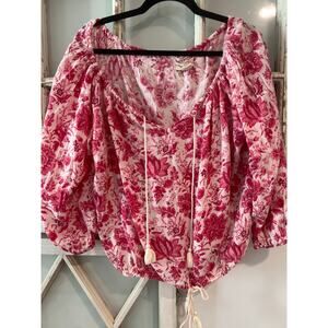 Denim & Supply Ralph Lauren Sz medium floral print peasant boho blouse